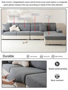 1 tấm bọc ghế sofa Sherpa dày dặn, co giãn, thoải mái, chống trượt, phủ kín toàn bộ ghế sofa, phù hợp cho mọi mùa, chất liệu vải dày dặn, có thể giặt máy, chống bụi, thân thiện với thú cưng, trang trí cho phòng ngủ, văn phòng, phòng khách, phù hợp với ghế sofa góc và ghế sofa hình chữ L. - Màu xám đen - Xem 11