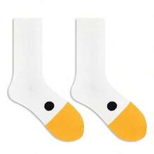 1 Pair  Of Men's And Women's Four Season Goose Head Mid Tube Fun Hip-Hop Socks, Hand Washable, Solid Color Casual Socks - Nhiều màu - Xem 2