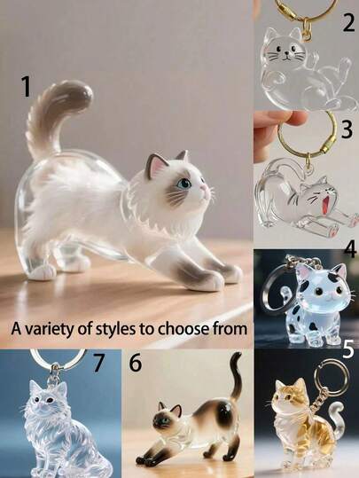 1pc Cute Transparent Cat Hair Storage Box, Pendant, Gashapon Style Cat Hair Storage Capsule, Gashapon Style Keychain Pendant, Pet Memorial Collectibles, Transparent Hair Storage Box, Cat Hair Storage Bottle Keychain, Cute Animal Hair Storage Pendant, Bag Pendant, Dog Hair Storage Capsule, Car Keychain, Phone Pendant, Best Gift For Pet Lovers