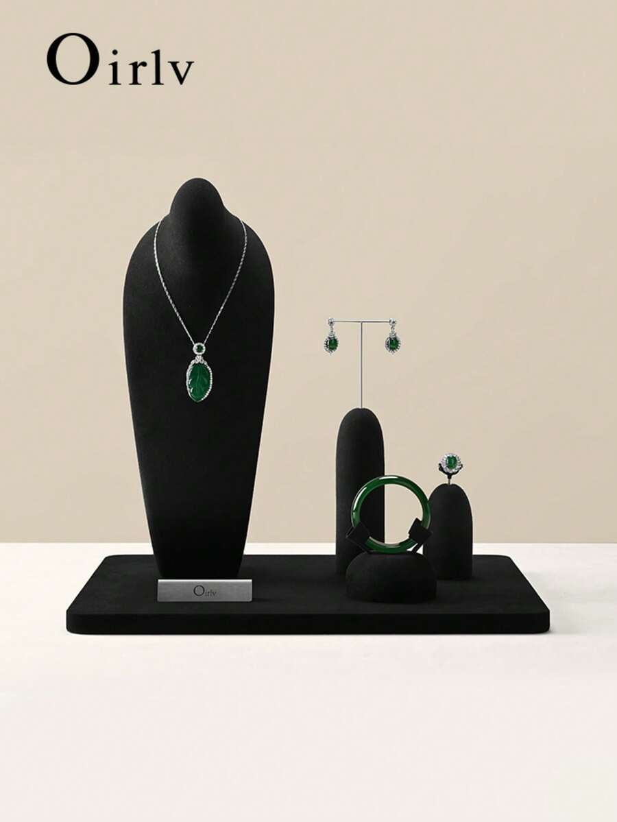 Oirlv 1 PC Black Luxury Portrait Bracelet Display Stand Jewelry Display Prop Design Jewelry Display Stand Jade Bracelet Holder - Black - View 1
