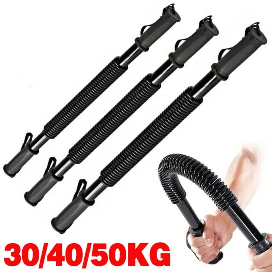 Power Twisters Chest Expander Bendy Bend Spring Muscle Toning Gym Equipment 30/40/50KG - Black - View 1