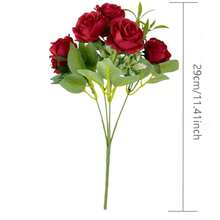 Hot Factory Direct Valentine's Day 10 Heads Korean Style Fresh Rose Artificial Flowers Home Decoration Wedding Photography Outdoor Camping Display
