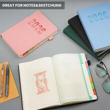 Agenda 2026 Diario, Agendas Libreta Notebook Diaria Planner 2026, Pestaas de Enero a Diciembre, Tamao A5 21.1*14.5cm, Agendas Planificador Diaria y Semanal y Mensual, Agenda 2026 Mujer/Hombre - Azul cielo - Ver 2