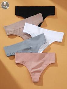 VKME Bộ 5 chiếc quần lót dây mảnh không đường may, quần lót thể thao cạp thấp dành cho nữ. - Nhiều màu - Xem 12