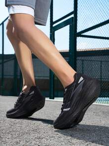 Men's Comfortable Versatile Sneakers, Popcorn Low-Top Outdoor Sports Shoes - Black - View 4