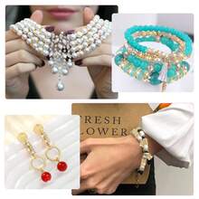 100pcs 6mm/8mm Spacer Beads, Handmade Crafts, Silver & Gold Compass Beads Bulk Supply, Shiny Crystal Rhinestone Spacer Beads, For Necklace, Bracelet, Earring Jewelry Making And Pen DIY - Multicolor - View 4