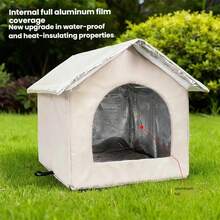 Warm In Winter, Cool In Summer Enclosed Cat/Dog Bed, Waterproof Outdoor Stray Cat Shelter, Weatherproof, Insulated Pet House