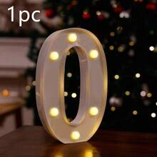 1个0-9数字LED装饰灯，适用于生日、婚礼、派对、家居、卧室装饰