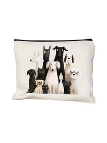 这款时尚女士洗漱包印有卡通小狗图案，可作为便携式化妆品收纳包、时尚旅行配件和拉链化妆包使用，适合旅行和日常使用。它是一款多功能收纳包，可存放文具、学生铅笔盒、零食、药品和各种小物件，是送给朋友、姐妹、返校同学和朋友的完美礼物，也是情人节的理想之选。 - 彩色 - 查看 9