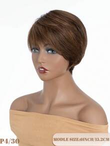 QVR QUEEN VIRGIN REMY QVR kurze gerade Bobo Perücke, Anziehen und Gehen, Pixie Kurzhaarfrisur, Frauenhaar, klebefrei kurze Perücke, Weihnachtsgeschenkauswahl. Remy Echthaar, vollständig maschinell gewebt, natürliche schwarze Farbe, Kurzhaarfrisur, bequem für den täglichen Gebrauch.