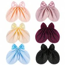Agrafe de păr cu arc pentru femei, tip arc, cu arc, pentru coadă de cal, agrafe elegante, accesorii de păr la modă, elastice de păr, agrafe de păr elastice - Multicolor - Vizualizare 4