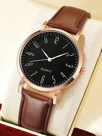 1pc Classic Quartz Watch, Understated Quality High-Taste Design For Teens/Young Adults, Versatile For Commuting, Ideal Holiday Gift, Year-End Promotion