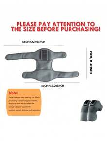 FollowBreak 1pc Adjustable Heated & Vibrating Leg Massager Pad, 5 Temperature Levels & 3 Adjustable Settings For Knee, Shoulder And Elbow