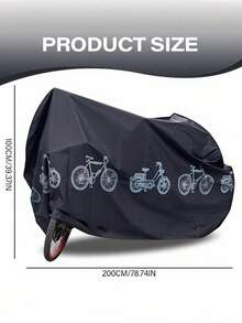 1 Pieza Funda De Bicicleta Impermeable Para Moto Contra Polvo Lluvia Protection Accessrios Ciclismo - Negro - Ver 5