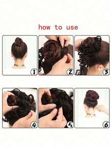 Phụ kiện búi tóc rối tự làm, dây buộc tóc xoăn, kẹp búi tóc, phụ kiện búi tóc đuôi ngựa, dây buộc tóc đuôi ngựa kiểu búi bánh donut, phụ kiện tóc, kẹp tóc nữ, dây buộc tóc co giãn, dây buộc tóc, dây chun buộc tóc, dây buộc tóc, dây thun buộc tóc - Nhiều màu - Xem 5