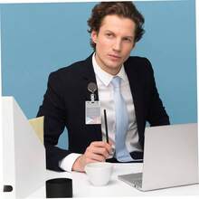 6 Piezas Porta Gafete Transparente PVC Doble Cara para Tarjetas de Identificacin y Credenciales de Trabajo Proteccin y Prctica - Transparente - Ver 6