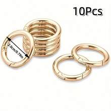 5/10/15/20/30 cái móc khóa carabiner tròn bằng kim loại có lò xo mở được, đầu nối móc khóa, phù hợp làm trang sức DIY và phụ kiện cho doanh nghiệp nhỏ - Nhiều màu - View 29