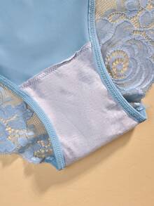 5条装蕾丝拼接三角裤：柔软蕾丝+亲肤光滑面料，日常居家穿着舒适，精致蕾丝花边增添优雅气质，女士三角裤 - 彩色 - 查看 6