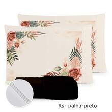 Luxury 3-Piece Sheet Set, 400 Thread Count, Double Bed, 400 Thread Count Micropercal - Foliage - Floral - RS PALHA - 桃紅葡萄酒 - 查看 4