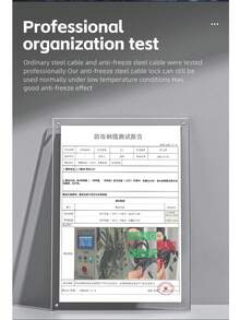 Candado de cable de acero antihielo a baja temperatura WEST BIKING para bicicleta, montaña y carretera, antirrobo portátil con llave, incluye soporte de montaje de 1.2M y 1.5M - Negro - Ver 5