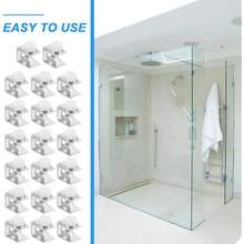 XISH OSALADI 40 Clips De Retención De Vidrio De Aleación De Zinc Soportes Para Estantes De Vidrio Para Baño Fijos Estables Para Ducha Y Muebles - 1.50X1.30X1.20CMx2pcs+como se muestra x 2 piezas - Ver 7
