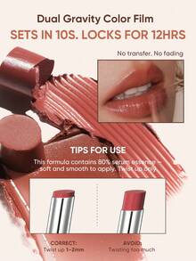 JUDYDOLL STAY SHINE LIPSTICK, Hydrating Lip Gloss, Non-Stick, Limited Edition For New Year - 102 Màu nude tự nhiên - Xem 7