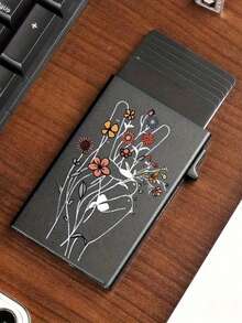 RFID Blocking Credit Card Holder, Printed Slim Pop-Up Card Case, New Fashion Business Credit Card Wallet And Coin Purse Multi-Function Metal Card Box, Can Hold Coins, Debit Cards, Bank Cards, Gifts For Men, Valentine's Day, Thanksgiving, New Year - Multicolor - View 4