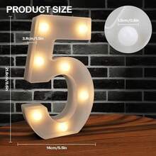 Light Up Marquee Letters - 26 Alphabet Battery Powered LED Lights Sign, Night Light White Plastic For Engagement Party Wedding Baby Shower Birthday, Table Decorations, Prom And Events, Marry Me (Letter M) - Số 5 - Xem 2