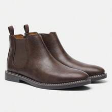 Men's Chelsea Boots, Casual Business Commuter Boots, Retro Ankle Boots - Mocha Brown - View 3