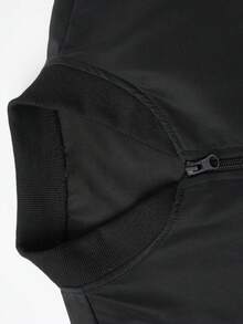 Plus Size Men's Lightweight Jacket - Casual Streetwear Style, Comfortable Loose Fit, Versatile For All Seasons - Black - View 7