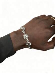 1件男女通用星空图腾手链，龙日月图案，街头时尚配饰 - 彩色 - 查看 2