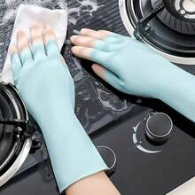 1/3 Pair Multi-Purpose Household Cleaning Gloves, Non-Slip High Elasticity, Latex Material, Suitable For Kitchen, Bathroom, Outdoor, Car Cleaning - Washable, Practical Gloves, Flexible Latex Gloves [Packaging Pattern Is Random] - Multicolor - View 6