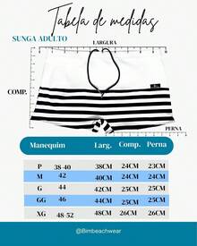 SUNGA ADULTO BOXER LISTRA PRETO COM BRANCO - Preto e Branco - Visão 5