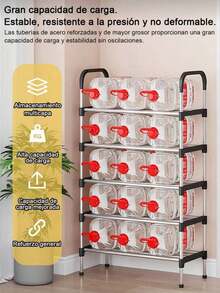 Organizador de zapateros de 6/8Niveles,Rack de Acero lnoxidable  Organizador de Zapatos Simple y Facil de Montar - Negro - Ver 3