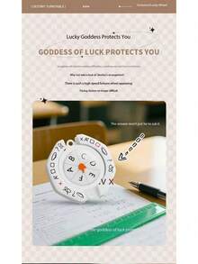 1pc Fate Spinner Fidget Toy, Creative Novelty Decision Maker, Spin Wheel To Relieve Stress, Can Be Hung On Bags Or Used As Keychain - Multicolor - View 7