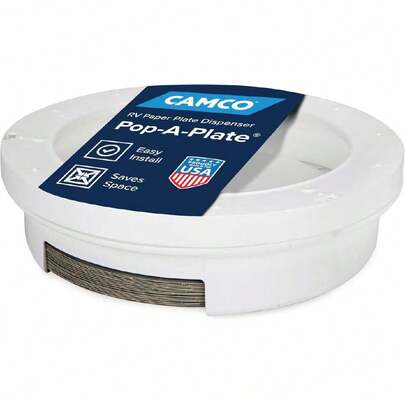 Pop-A-Plate, Dispensador de Platos Negro/Blanco, Blanco,36637158