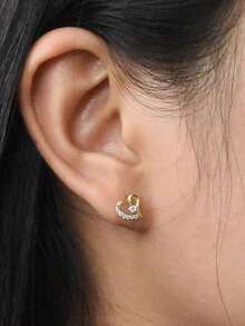 1 paire de boucles d'oreilles à tige en cubic zirconia cubique jolies pour adolescentes, pour la décoration quotidienne, pour les fêtes, bijoux, cadeau d'anniversaire