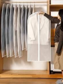 1/5/10 Pcs Transparent Garment Dust Cover Bags, Zippered Hanging Clothes Storage Bags For Coats, Shirts, Dresses, Pants, Suitable For Wardrobe, Bags, Storage Bags, Back To School Supplies - Multicolor - View 3