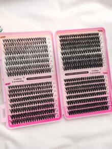 Best-Selling Recommendation: A 640pcs (30D-40D-50D) Eyelash Extension Kit, DIY Eyelash Extension Tool Set. Includes Individual Lashes, D-Curl Eyelashes, Lash Clusters, As Well As Eyelash Glue, Makeup Remover, Setting Liquid, And Lash Brush. - Black - View 5