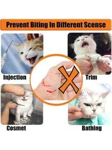 Breathable Cat Mouth Cover, Transparent Anti-Lick Space Mask, ABS Anti-Bite Cat Supplies