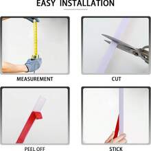 1卷自粘PVC装饰墙贴 - 即撕即贴装饰条，可裁剪，光面镜面效果，家具接缝盖条，墙门边缘密封胶带，轻松DIY家居装饰，浴室墙贴，适用于面板、瓷砖、镜子、橱柜角、天花板、地板、橱柜、瓷砖边缘、装饰性填缝条 - 銀色 - 查看 9