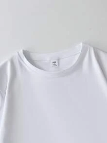 Plus Size Cartoon & Slogan Graphic Tee Casual Summer White - White - View 6
