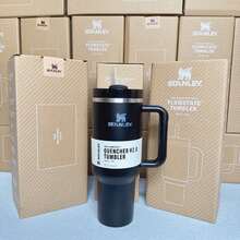 Stanley H2.0 Tumbler With Handle And Straw 40 Oz | Flowstate 3-Position Lid | Cup Holder Compatible For Travel | Insulated Stainless Steel Cup - màu đen - Xem 3