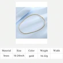 MDFUN 1pc Fashionable, Versatile & Elegant 2mm Cubic Zirconia Tennis Necklace, Suitable For Women's Daily Wear - 2mm-4 Claws - View 16