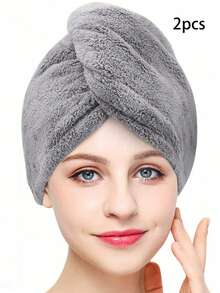 1/3/4 Pcs Women Anti-Frizz Hair Towel Set, Super Absorbent Quick Dry Hair Wrap, Suitable For Drying Curly Long Hair, Patting Wet Hair, Back To School Hair Turban, Applicable For Salon, Hotel, Sports, Home And More, Hair Towel, Skincare Hair Drying Wrap - Multicolor - View 23