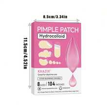 104pcs Acne Pimple Patch Variety Pack, Suitable For Back, Face, Abdomen And Body, Gentle And Non-Irritating, Hydrocolloid Material With Tea Tree Oil Extract - Multicolor - View 3