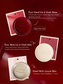 JOOCYEE Tipsy Night Glazed Lip & Cheek Balm, Limited Edition Tinted Lip & Cheek Balm, Lightweight, Skin-Friendly, Multi-Use Lip & Cheek Tint, Lip & Cheek Cream, Multi-Use Palette, Natural Daily Makeup - #J02 Màu đỏ tía bóng - Xem 6