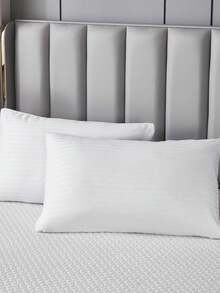 半件装缎面白色纯色枕套（半个枕套，不含枕芯），日常使用的聚酯化纤，柔软亲肤，适合室内卧室、主卧、客卧和次卧，四季皆宜。 - 白色 - 查看 6