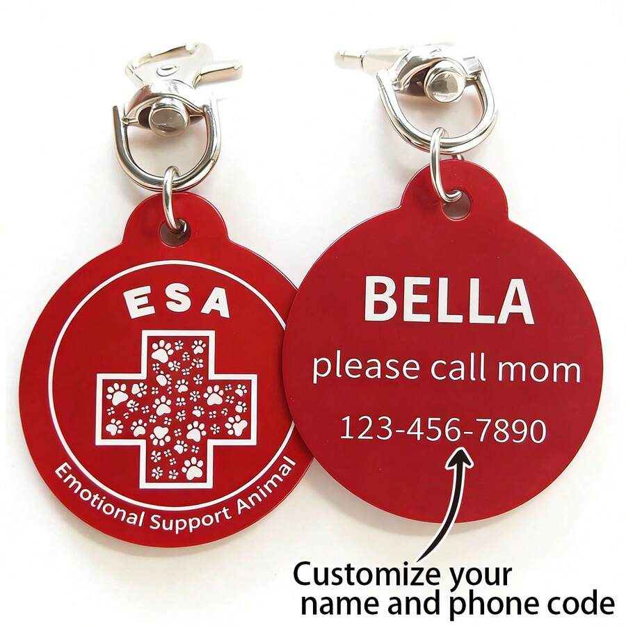 Identificador de Cachorro Personalizado, Identificador de Cachorro Personalizado Estilo Chaveiro Silencioso, Identificador de Animal de Estimação, Identificador de Cachorro Personalizado - Multicolorido - Visão 1