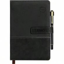 Journal A5 con Piel Vegana, Cierre Magntico y Corazones Libretas Pasta Dura, 200 Pginas Cuaderno de Notas, para Oficina, Escuela y Viajes - Negro - Ver 1